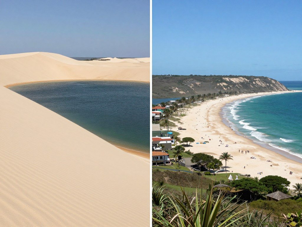 Comparação visual entre Lençóis Maranhenses e outras etapas da Rota das Emoções Comparação visual entre Lençóis Maranhenses e outras etapas da Rota das Emoções