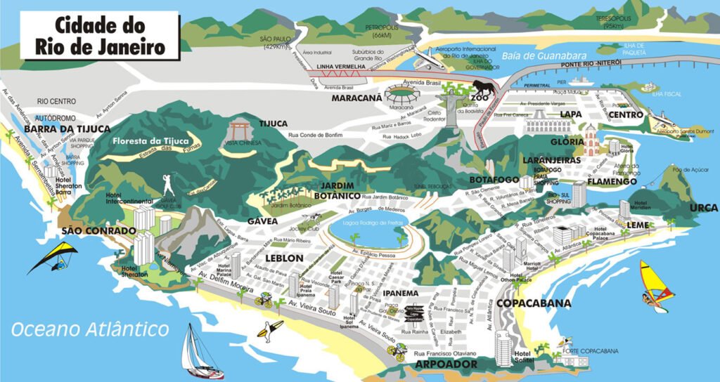 Mapa ilustrativo da região turística do Rio de Janeiro Mapa ilustrativo da região turística do Rio de Janeiro