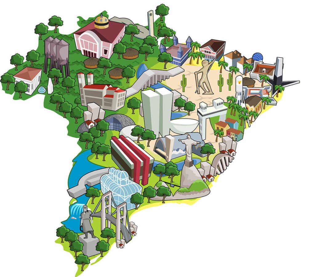 Mapa turístico do Brasil Mapa turístico do Brasil