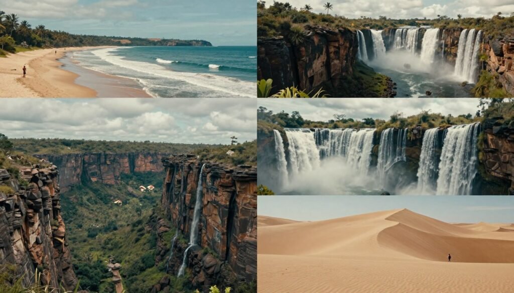 Mosaico de paisagens brasileiras mostrando a diversidade de destinos do país Mosaico de paisagens brasileiras mostrando a diversidade de destinos do país